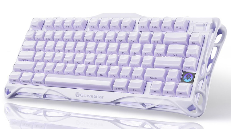 کیبورد گیمینگ گراوا استار مدل Gravastar Mercury K1 - Lavender Purple