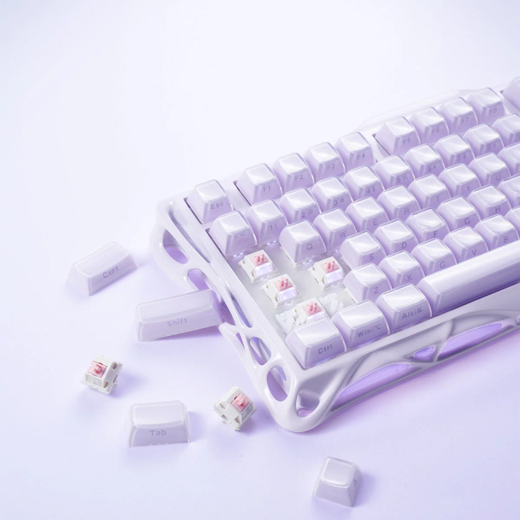 کیبورد گیمینگ گراوا استار مدل Gravastar Mercury K1 - Lavender Purple