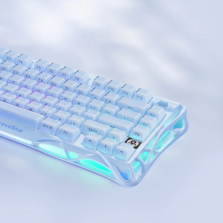 کیبورد گیمینگ گراوا استار مدل Gravastar Mercury K1 - Ice Blue