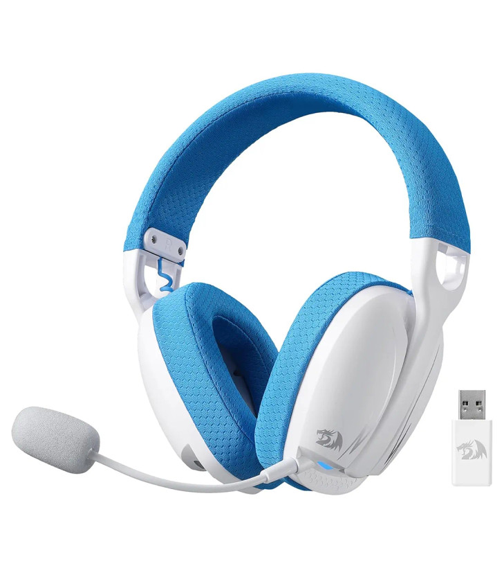 هدست ردراگون مدل Redragon Skuld H878 White-Blue Wireless