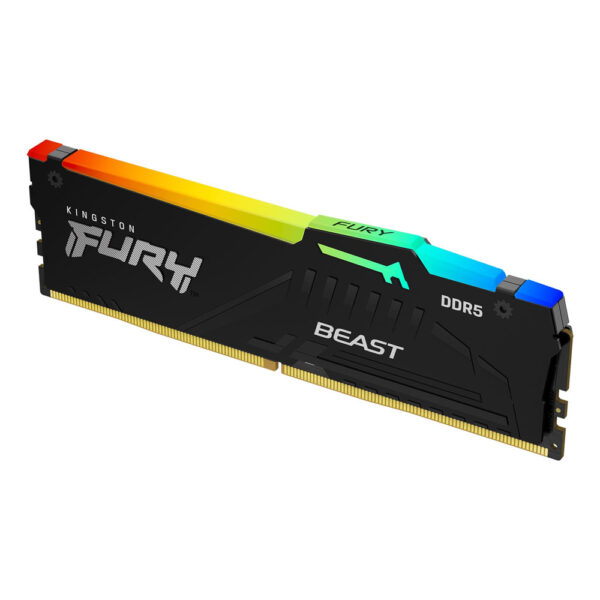 رم کینگستون مدل KINGSTON FURY BEAST RGB 32GB (DUAL) 6000MHz CL36 BLACK (AMD EXPO)
