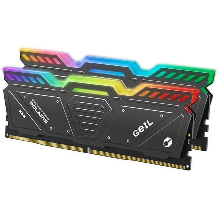 رم گیل مدل GEIL POLARIS RGB 32GB (DUAL) 5600Mhz CL38 BLACK