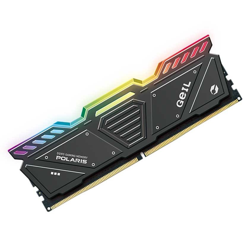 رم گیل مدل GEIL POLARIS RGB 16GB (SINGLE) 5200Mhz CL42 BLACK