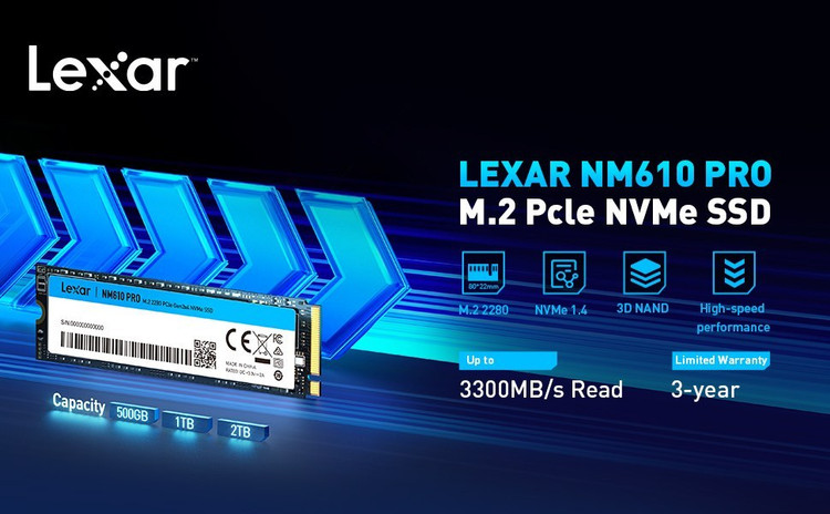 اس اس دی لکسار مدل LEXAR NM610 500GB M.2 SSD