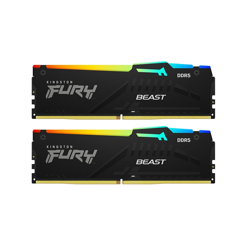 رم کینگستون مدل KINGSTON FURY BEAST RGB 32GB (DUAL) 6000MHz CL36 BLACK (AMD EXPO)