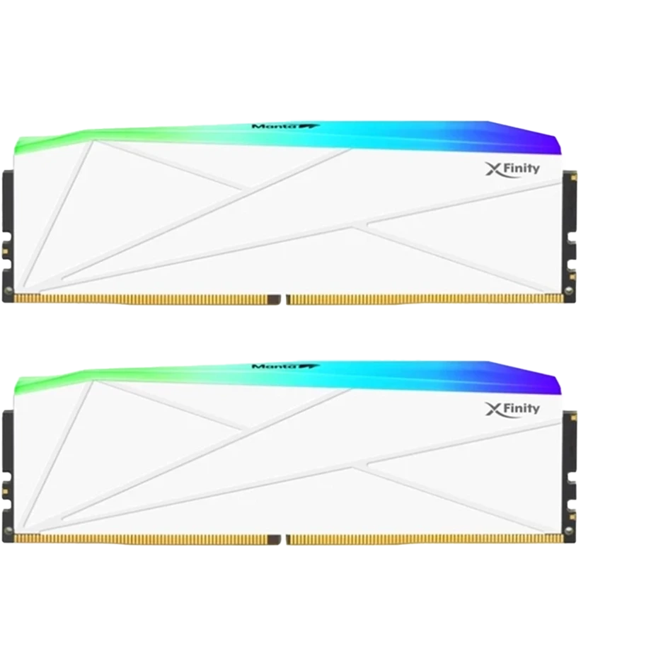 رم وی کالر مدل V-Color Manta XFinity RGB 32GB Dual 5600MHz CL36 White