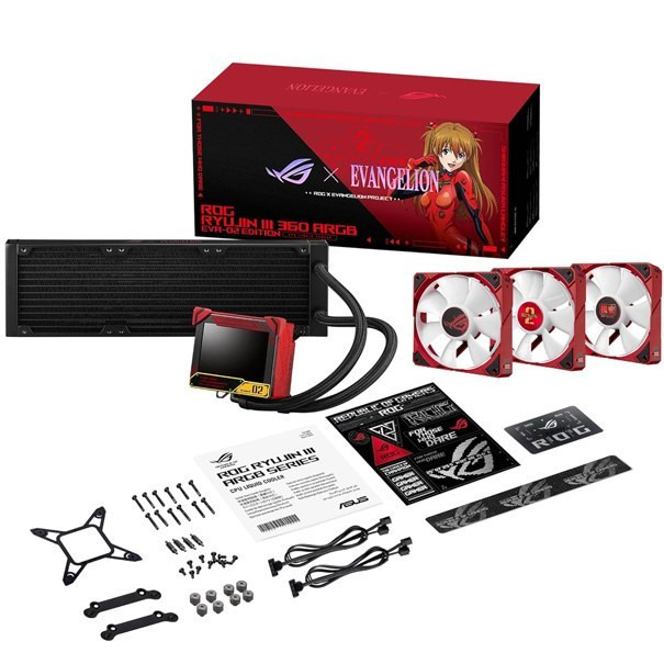 فن خنک کننده پردزنده مایع ایسوس مدل ASUS ROG STRIX RYUJIN III 360 EVA-02 Edition
