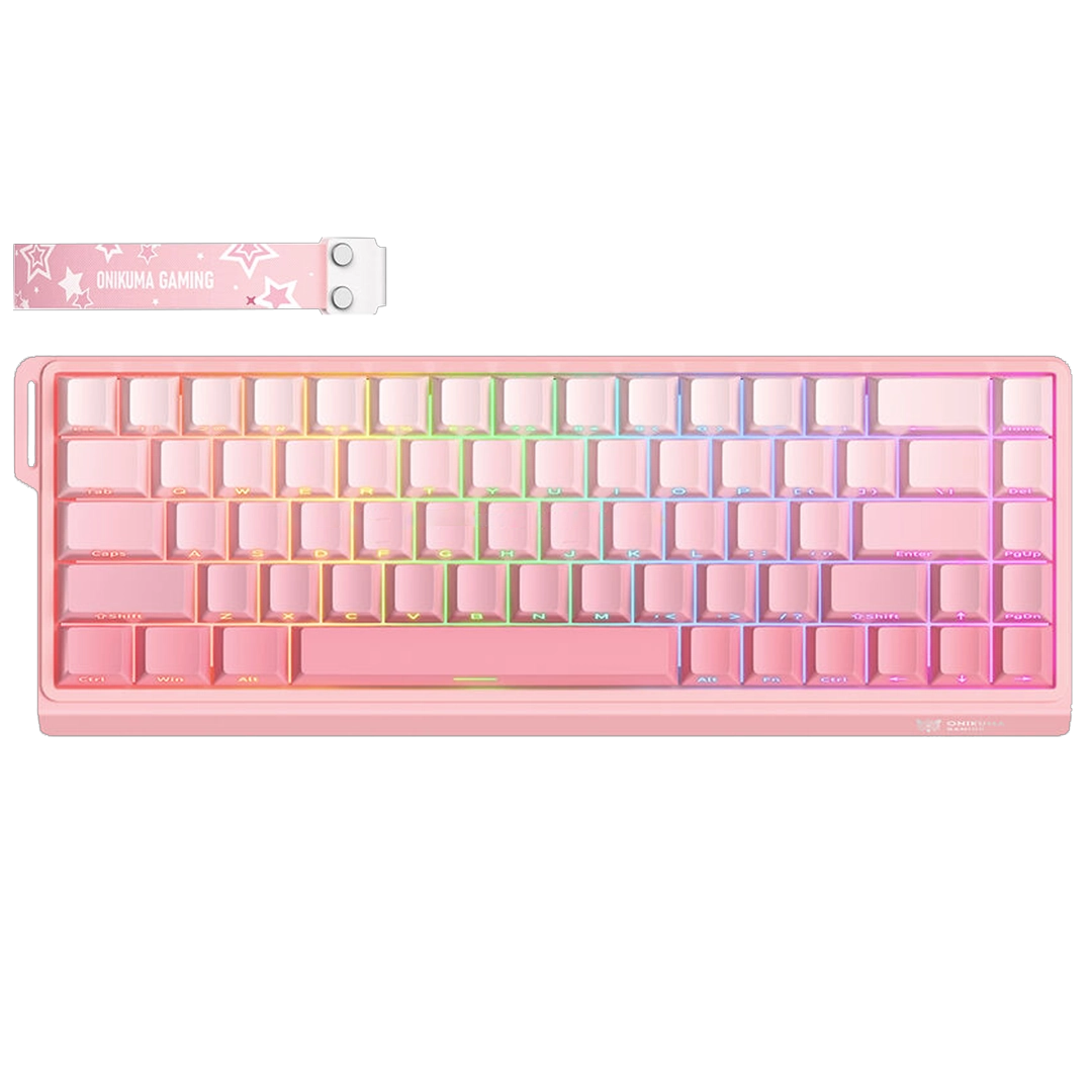 کیبورد اونیکوما مدل Onikuma G69 RGB Pink Wired