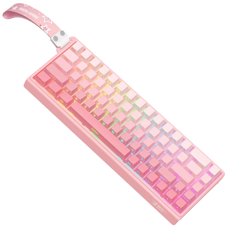 کیبورد اونیکوما مدل Onikuma G69 RGB Pink Wired