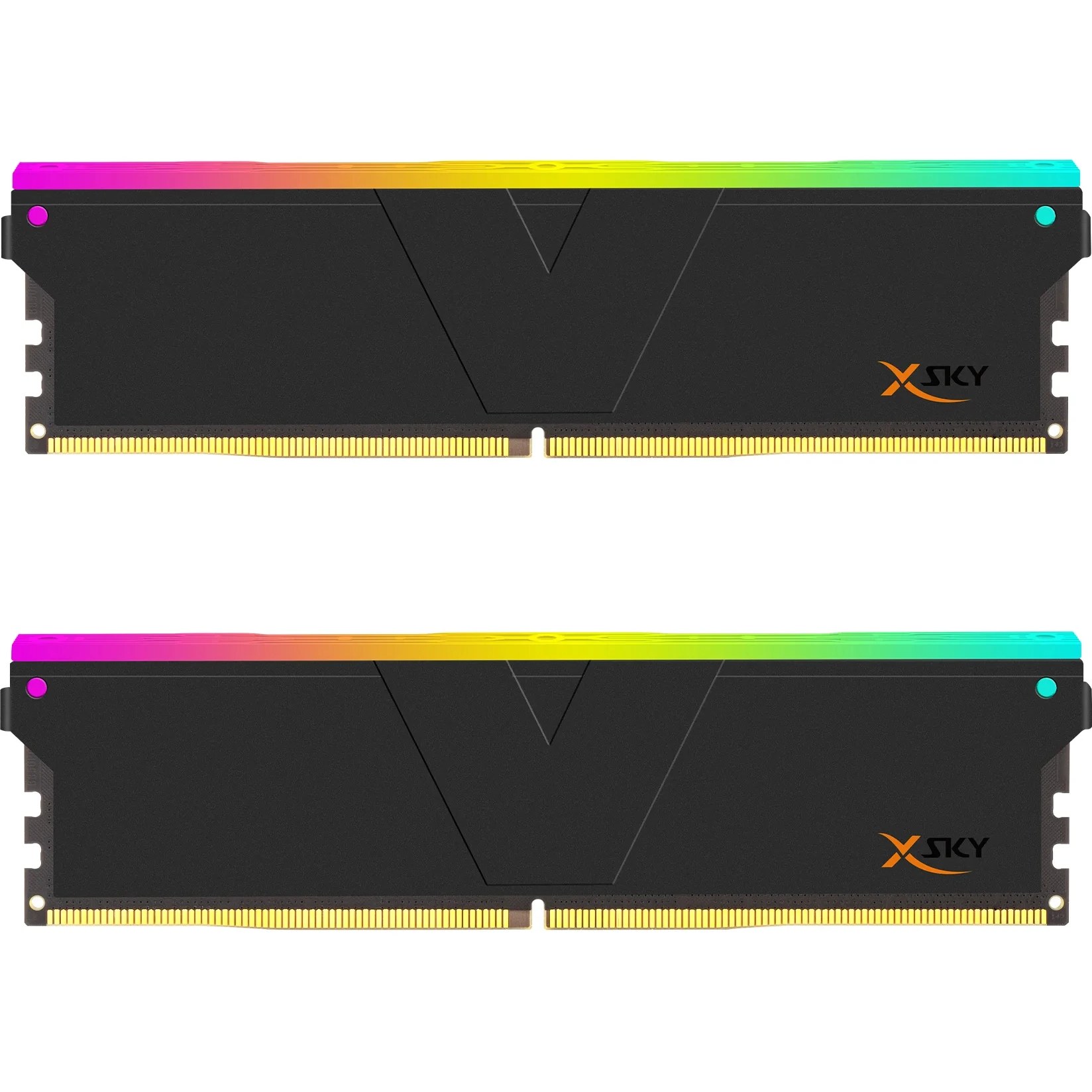 رم وی کالر مدل V-COLOR XSKY RGB 32GB (DUAL) 6000MHz CL36 BLACK AMD EXPO