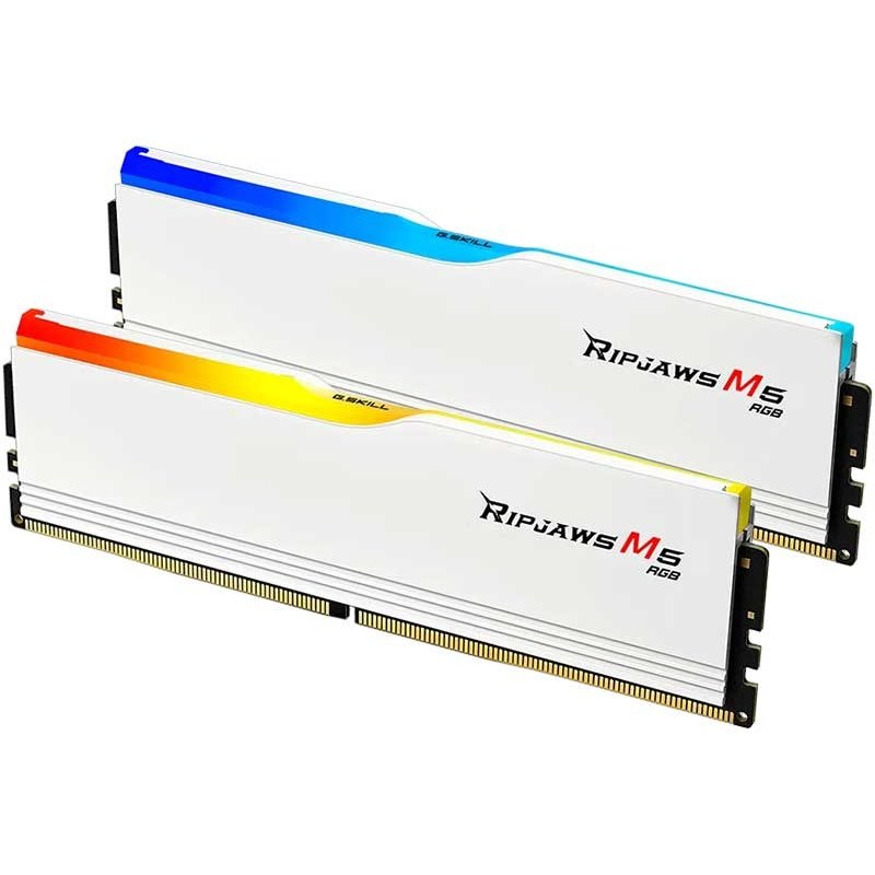 رم جی اسکیل مدل G.SKILL RIPJAWS M5 RGB 64GB (DUAL) 5200Mhz CL40 WHITE