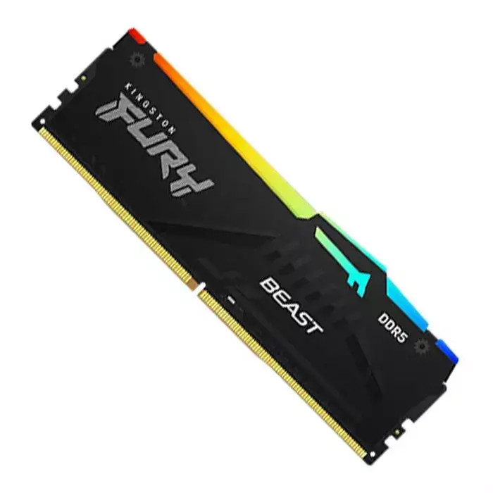 رم کینگستون مدل KINGSTON FURY BEAST RGB 16GB (SINGLE) 6000MHz CL36 BLACK (AMD EXPO)
