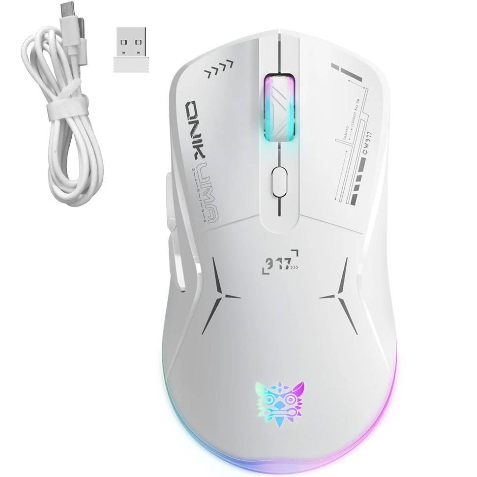 موس اونیکوما مدل Onikuma CW917 White Wireless