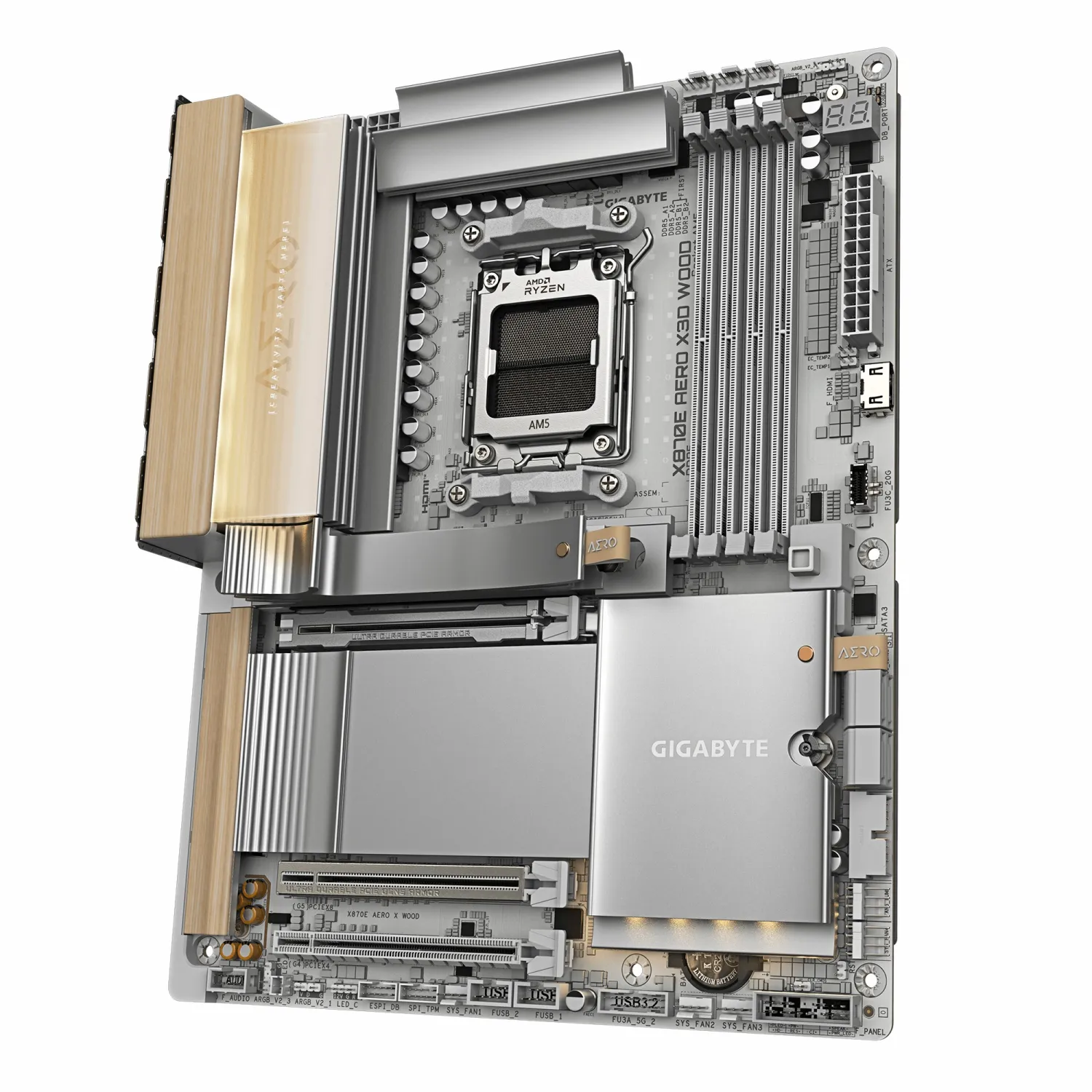 مادربرد گیگابایت مدل GIGABYTE X870E AERO X3D WOOD DDR5