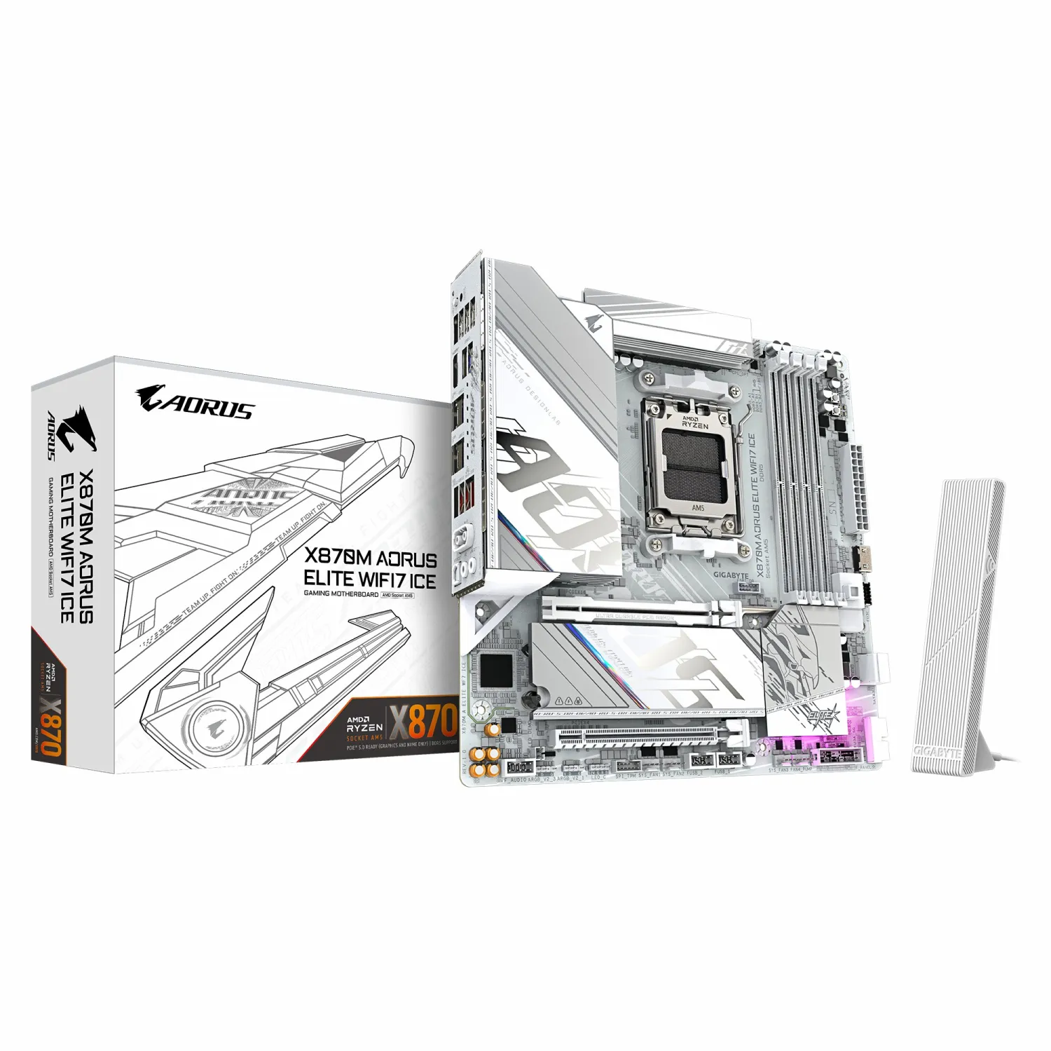 مادربرد گیگابایت مدل GIGABYTE X870M AORUS ELITE WIFI7 ICE DDR5