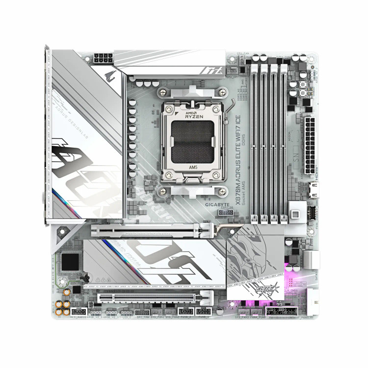 مادربرد گیگابایت مدل GIGABYTE X870M AORUS ELITE WIFI7 ICE DDR5
