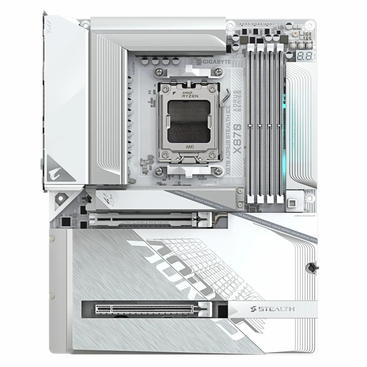 مادربرد گیگابایت مدل GIGABYTE X870 AORUS STEALTH ICE DDR5 BTF
