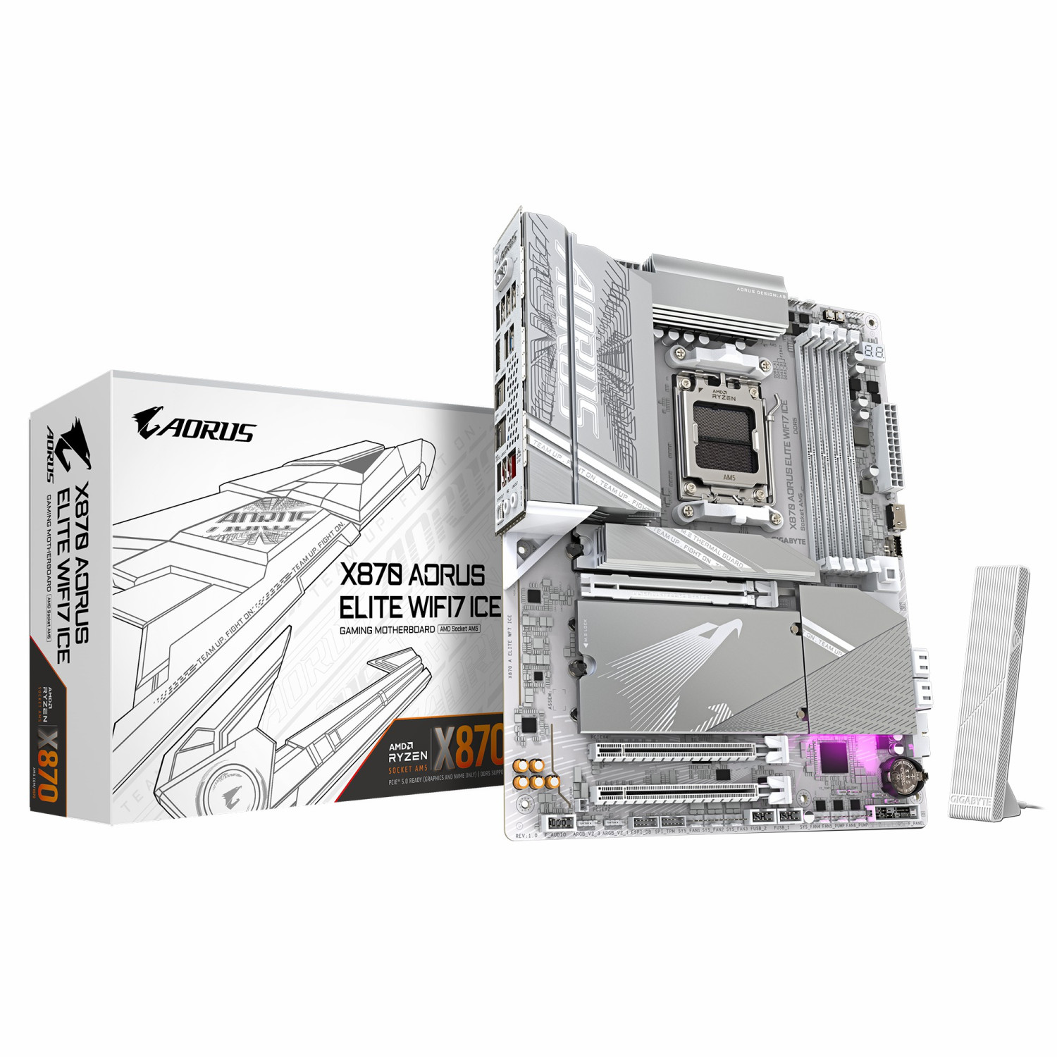 مادربرد گیگابایت مدل GIGABYTE X870 AORUS ELITE WIFI7 ICE DDR5