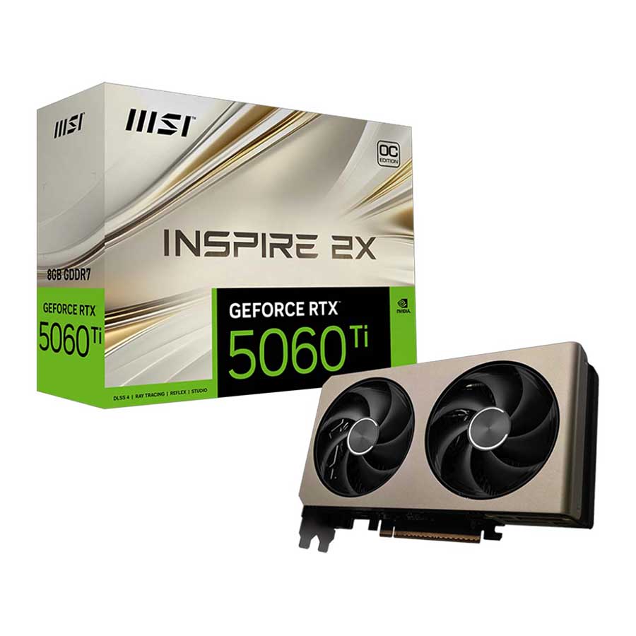 کارت گرافیک ام اس ای مدل MSI INSPIRE 2X RTX 5060 TI 8GB OC